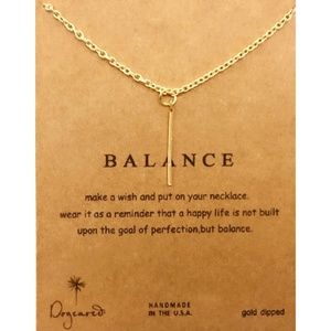Dogeared Balance Circle Hoop and Bar Necklace